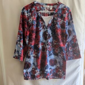 Tantrums Red and Blue Button-Down Shirt